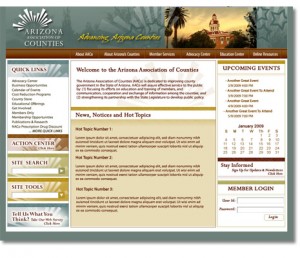 Arizona Association of Counties, Website Design