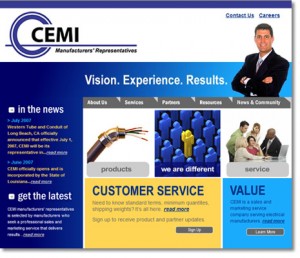 CEMI Manufacturers' Reps Website Design