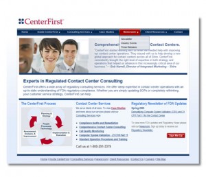 CenterFirst Contact Center Consultant Website Design