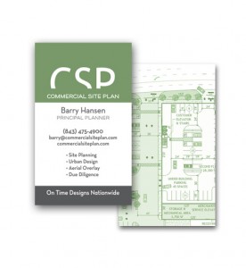Commercial Site Plan Business Cards