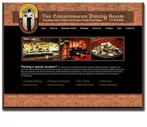The Connoisseur Dining Room Website Design