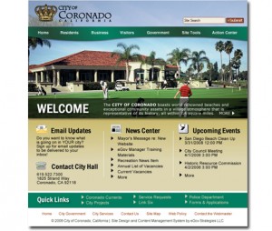 City of Coronado Website Design