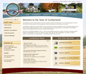 Town of Cumberland, IN, Website Design