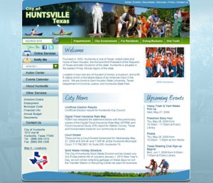 City of Huntsville, Texas, Website Design