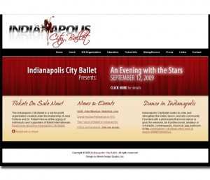 Indianapolis City Ballet Web Site Design