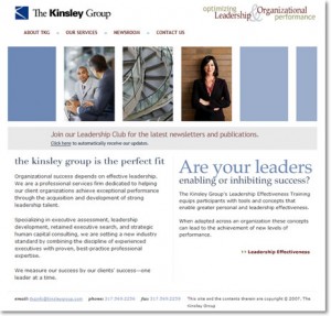 The Kinsley Group Website Design