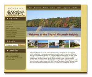 City of Wisconsin Rapids, WI Website Design
